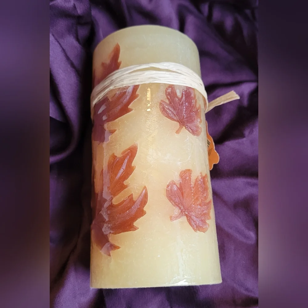 Pier 1 Imports fall harvest spice leaf candle
